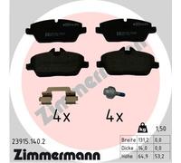 ZIMMERMANN 23915.140.2 Kit de plaquettes de frein, frein à disque pour BMW