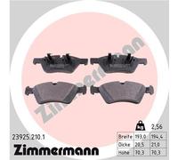 ZIMMERMANN 23925.210.1 Kit de plaquettes de frein, frein à disque pour MERCEDES-