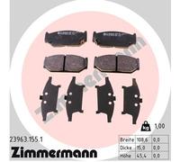 ZIMMERMANN 23963.155.1 Kit de plaquettes de frein, frein à disque pour SUZUKI