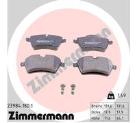 ZIMMERMANN 23984.180.1 Kit de plaquettes de frein, frein à disque pour MINI
