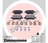 ZIMMERMANN 24086.155.2 Kit de plaquettes de frein, frein à disque pour HONDA
