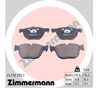 ZIMMERMANN 24170.195.1 Kit de plaquettes de frein, frein à disque pour BMW