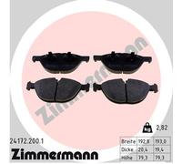 ZIMMERMANN 24172.200.1 Kit de plaquettes de frein, frein à disque pour BMW