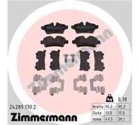 ZIMMERMANN 24289.170.2 Kit de plaquettes de frein, frein à disque pour MINI