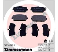 ZIMMERMANN 24298.140.1 Kit de plaquettes de frein, frein à disque pour ABARTH,FI