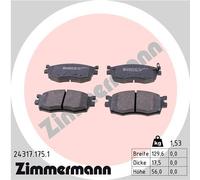 ZIMMERMANN 24317.175.1 Kit de plaquettes de frein, frein à disque pour HYUNDAI,H