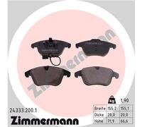 ZIMMERMANN 24333.200.1 Kit de plaquettes de frein, frein à disque pour AUDI,AUDI