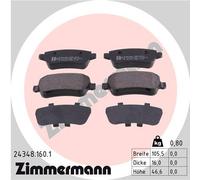 ZIMMERMANN 24348.160.1 Kit de plaquettes de frein, frein à disque pour FIAT