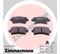 Plaquettes de frein 24421.170.1 ZIMMERMANN pour OPEL SAAB