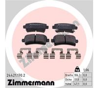 ZIMMERMANN 24421.170.2 Kit de plaquettes de frein, frein à disque pour OPEL,SAAB