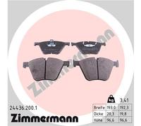 ZIMMERMANN 24436.200.1 Kit de plaquettes de frein, frein à disque pour BMW