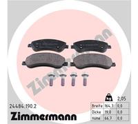 ZIMMERMANN 24484.190.2 Kit de plaquettes de frein, frein à disque pour VW