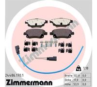 ZIMMERMANN 24486.170.1 Kit de plaquettes de frein, frein à disque pour FORD