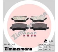 ZIMMERMANN 24496.170.1 Kit de plaquettes de frein, frein à disque pour FORD,LAND