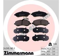 ZIMMERMANN 24595.185.1 Kit de plaquettes de frein, frein à disque pour CITROËN,F