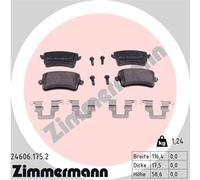 ZIMMERMANN 24606.175.2 Kit de plaquettes de frein, frein à disque pour AUDI