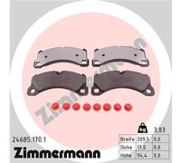 ZIMMERMANN 24685.170.1 Kit de plaquettes de frein, frein à disque pour PORSCHE
