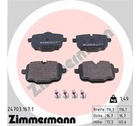 ZIMMERMANN 24703.167.1 Kit de plaquettes de frein, frein à disque pour BMW