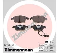 ZIMMERMANN 24705.200.1 Kit de plaquettes de frein, frein à disque pour AUDI