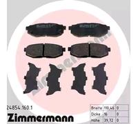 Plaquettes de frein 24854.160.1 ZIMMERMANN pour TOYOTA SUBARU