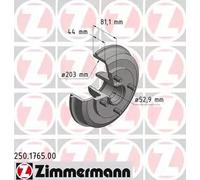 ZIMMERMANN 250.1765.00 Tambour de frein