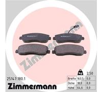 ZIMMERMANN 25147.180.1 Kit de plaquettes de frein, frein à disque pour NISSAN,OP