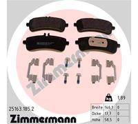 ZIMMERMANN 25163.185.2 Kit de plaquettes de frein, frein à disque pour MERCEDES-