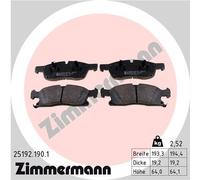 ZIMMERMANN 25192.190.1 Kit de plaquettes de frein, frein à disque pour JEEP,MERC