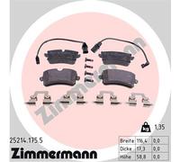 ZIMMERMANN 25214.175.5 Kit de plaquettes de frein, frein à disque pour AUDI