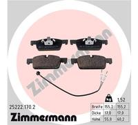 ZIMMERMANN 25222.170.2 Kit de plaquettes de frein, frein à disque pour PEUGEOT
