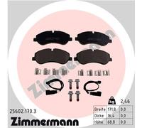 ZIMMERMANN 25602.170.3 Kit de plaquettes de frein, frein à disque pour FORD