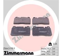 ZIMMERMANN 25643.170.1 Kit de plaquettes de frein, frein à disque pour AUDI,PORS