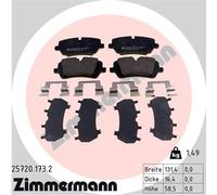 ZIMMERMANN 25720.173.2 Kit de plaquettes de frein, frein à disque pour LAND ROVE