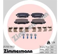 ZIMMERMANN 25733.170.2 Kit de plaquettes de frein, frein à disque pour ALFA ROME