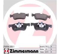 ZIMMERMANN 25836.170.1 Plaquettes de frein