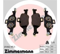 ZIMMERMANN 25900.195.1 Kit de plaquettes de frein, frein à disque pour BMW,BMW (