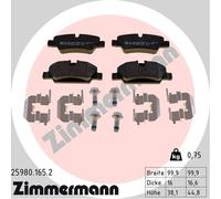 ZIMMERMANN 25980.165.2 Kit de plaquettes de frein, frein à disque pour MINI