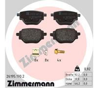 ZIMMERMANN 26195.170.2 Kit de plaquettes de frein, frein à disque pour CITROËN,O