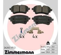 ZIMMERMANN 26265.175.2 Kit de plaquettes de frein, frein à disque pour AUDI,AUDI