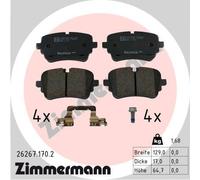 ZIMMERMANN 26267.170.2 Kit de plaquettes de frein, frein à disque pour AUDI,VW