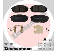 ZIMMERMANN 26493.175.2 Kit de plaquettes de frein, frein à disque pour HYUNDAI,K