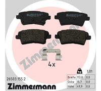 ZIMMERMANN 26503.155.2 Kit de plaquettes de frein, frein à disque pour KIA
