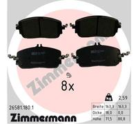 ZIMMERMANN 26581.180.1 Kit de plaquettes de frein, frein à disque pour MERCEDES-