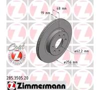 2x Disque de frein ventilé de l'intérieur 285.3505.20 ZIMMERMANN pour HYUNDAI