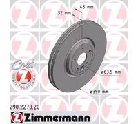 ZIMMERMANN 290.2270.20 Disque de frein pour JAGUAR,JAGUAR (CHERY),LAND ROVER