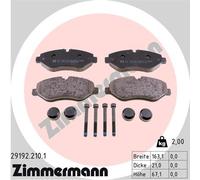 ZIMMERMANN 29192.210.1 Kit de plaquettes de frein, frein à disque pour IVECO,MER