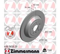 ZIMMERMANN 2X Disque De Frein Arrière Ø330 Mm Pour Mercedes-Benz M-Class W164 ML