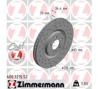 ZIMMERMANN 2x Disque de Frein Avant Ø310 MM pour VW Polo 6R 6C 1.2 TSI 6R_1.4