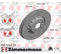 ZIMMERMANN 2x Disque de Frein Avant Ø340 Aéré Internement Perforé pour VW Passat