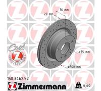 ZIMMERMANN 2x Disques de Frein Arrière Ø300 MM pour BMW 1er Cabriolet E88